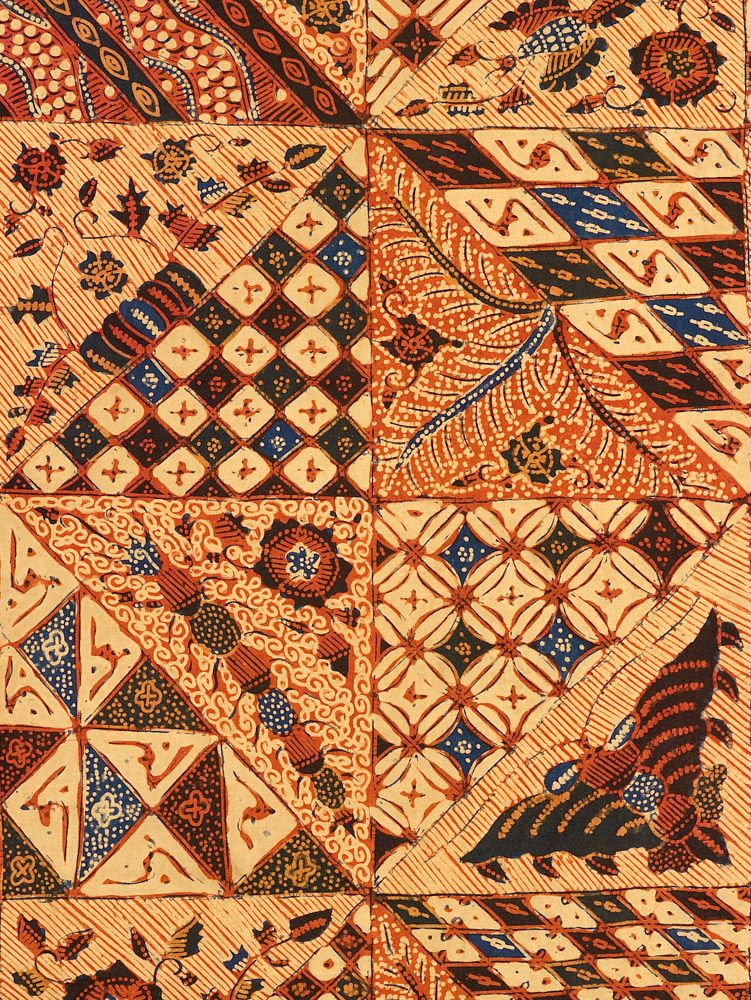  Batik  with rare Tambal Patchwork Motif San Francisco Tribal
